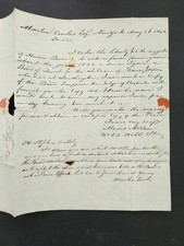 1832 antique MOSES ALLEN ny MARTIN COWLES farmington ct TRUST LETTER am tract so picture