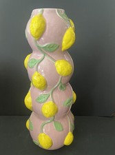 New Beautiful Ceramic Yellow Lemon Pink  Color Vase picture