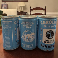 Carolina Blue Soda UNC Tar Heels 1982 NCAA Champions 12 fl oz Cans (6) picture