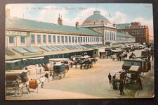 Boston Mass In the Market District Postcard 1908 picture