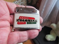 Vintage Pre-Owned Brother-Lite Open Cigarette Lighter Adv. Green Colonial Hvac picture
