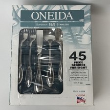 Vintage Oneida 18/8 Stainless USA 42 Piece Service for 8 AMERICAN HARMONY/ARBOR picture