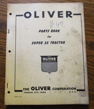 Oliver Super 55 Gas & Diesel Tractor Parts Book Catalog Manual 1957 Original picture