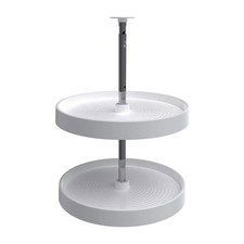 Rev-A-Shelf 18'' Lazy Susan Full-Circle Polymer Two-Shelf, White, 2062-18-11-1 picture