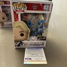 Ric Flair Signed WWE Wrestling Diamond #82 Funko Pop WOOOO 16x PSA WWF picture