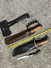 Mixed Brands Vintage Fixed Blade Knife Lot sold as is collectible  picture