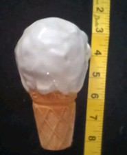 Vintage Vandor Imports Ceramic Ice Cream Cone Trinket Box/San Francisco picture