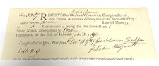 1790 Connecticut Comptroller's Office Fiscal Document picture