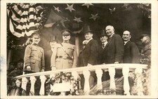 New York City General Pershing & FDR Franklin Roosevelt c1910s RPPC bhn picture