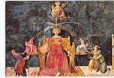 Postcard Justice & Wisdom Painted by Ambrogio Lorenzetti Palazzo Pubblico Italy picture