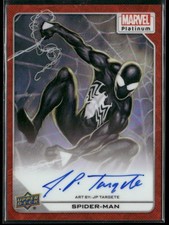 2023 UD Marvel Platinum Orange Rainbow Artist Auto /35 - Spider-Man JP Targete picture
