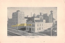 rare antique 1898 photo print MAIER & ZOBELIEN BREWERY Los Angeles CA picture