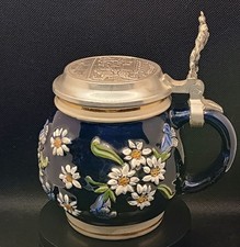 Zoller and Born Donauerweit Stein 8 Cobalt Blue Flowers Handmade In Germany  picture