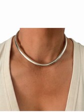 Vintage Taxco Sterling Silver 925 Torque Collar Necklace Choker 54g picture