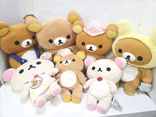 Rilakkuma, Korilakkuma & Chairoikoguma Plush Lot of 6 San-x Japanese Toys picture