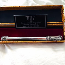 OTIS 925 Handmade Sterling Silver Fountain Pen w/ Cap, Medium Nib, Box picture