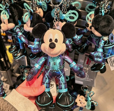 Genuine Shanghai Disney Tron Mickey Mouse Plush Keychain Disneyland New picture