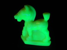 Heisey by Fenton Burmese Sparky Horse Glows w/ Black Light HCA 92 picture