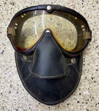Vintage Motorcycle Racing Goggles / Leather Mask Harley Davidson Indian Racing picture