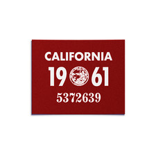 1961 California License Plate Year Sticker - YOM - CA DMV Registration Tab picture