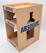 Absolut Vodka Promotional Storage Shelf Wood Barware Home Bar 9