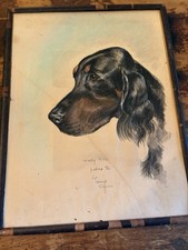 Vintage Gordon Setter Lorna B Windy Hills Original Artwork  picture