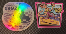 2 Dutch Bros Coffee Party Like It's 1992 Pink Retro Beach Cheetah Sticker New picture