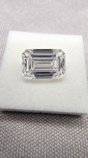 Premium 6 Ct Emerald Cut CVD Lab Grown Diamond Loose Certified D Color VVS1 picture