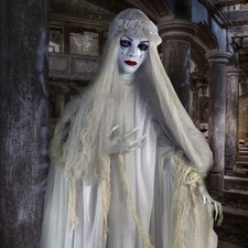 6.5 Ft Life-Size Animatronic Bride Indoor/Outdoor Halloween Décor, Multicolor picture