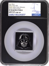 2021 Niue $2 STAR WARS Darth Vader Faces by LUCASFILM, LTD  NGC PF70 UC - ER 🪐 picture