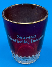 Monticello Indiana Souvenir Shot Glass Antique picture