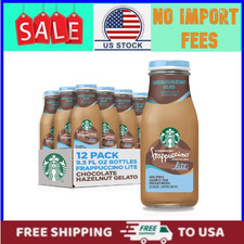 Starbucks Lite Chocolate Hazelnut Gelato Frappuccino Iced, 9.5 fl oz 12 Bottles picture