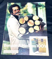 Vintage Benson And Hedges Ad “cigarette break” Good To Frame 1975 Large size picture