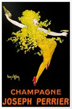 🍾 Vintage French Champagne Poster - Joseph Perrier 🌟 - 24x36” - Modernist picture