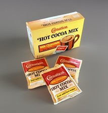 Vintage 1980's Carnation Hot Cocoa Mix Milk Chocolate Advertising Box w/ Packets picture