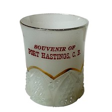 PORT HASTINGS CB CANADA ANTIQUE Souvenir DEPRESSION Glass TRINKET CUP picture