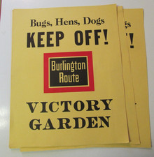 Burlington Route light cardstock Poster - Victory Garden 14