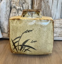 Vintage Hamada Shoji Style Vase Handpainted Drip Glaze Toyo Japan 7” picture