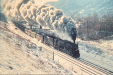 Chessie System Railroad #614T Steam Locomotive - Marmet, WV - 35mm photo Slide picture