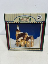Christmas Valley Collectors Series 1991 Lighted Porcelain Church Original Box picture