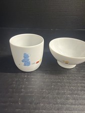 Vintage Noritake Teddy Bear Train And Baby  Chick Melamine Ware Bowl  Cup  Japan picture