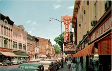 c1960s Gloversville New York Main Street Movie Theater Sign NY Postcard picture