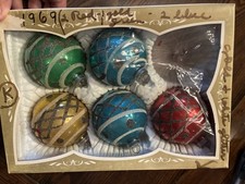 Vintage Handcrafted Anissa 5 Piece Ornaments With Box West Germany picture