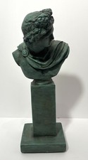 Vintage Classical Greek Bronze-Finish Resin Bust Sculpture picture