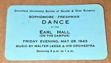1943 Columbia University Sophomore Freshman Dance Walter Leege & His Orchestra picture
