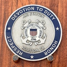 US Coast Guard Air Station Houston TX Guardians Gulf Coast Challenge Coin  W#26 picture