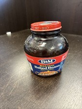VINTAGE Bicentennial B & M Baked Beans Boston Tea Party Empty Jar 18 Ounce ￼ picture