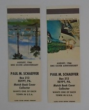 2 Paul Schaeffer Egypt PA Matchbook Cover picture