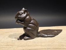 Antique Vintage Style Cast Iron Squirrel Door Stop Wedge picture