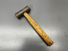 (H1) VINTAGE SHOP MADE BRASS NON SPARKING SAFETY HAMMER MALLET DOUBLE FACE picture